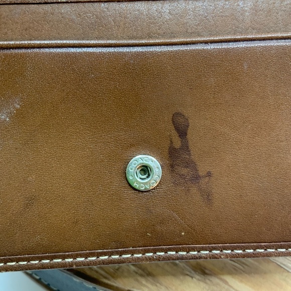 Coach Brown Leather Vintage Key Ring Card Holder Mini Wallet - Picture 6 of 9